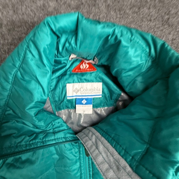 Columbia Women's Omni-Heat Insulated Jacket Teal Medium Lightweight Puffer - Picture 2 of 11